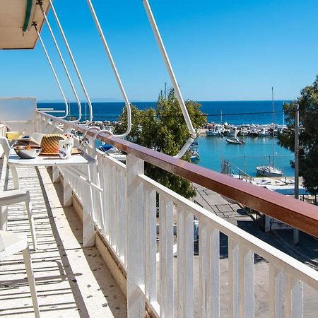 Lavish & Spacious Apt With Stunning Seaview, 10 Min Ath Airport Artemida  Bagian luar foto